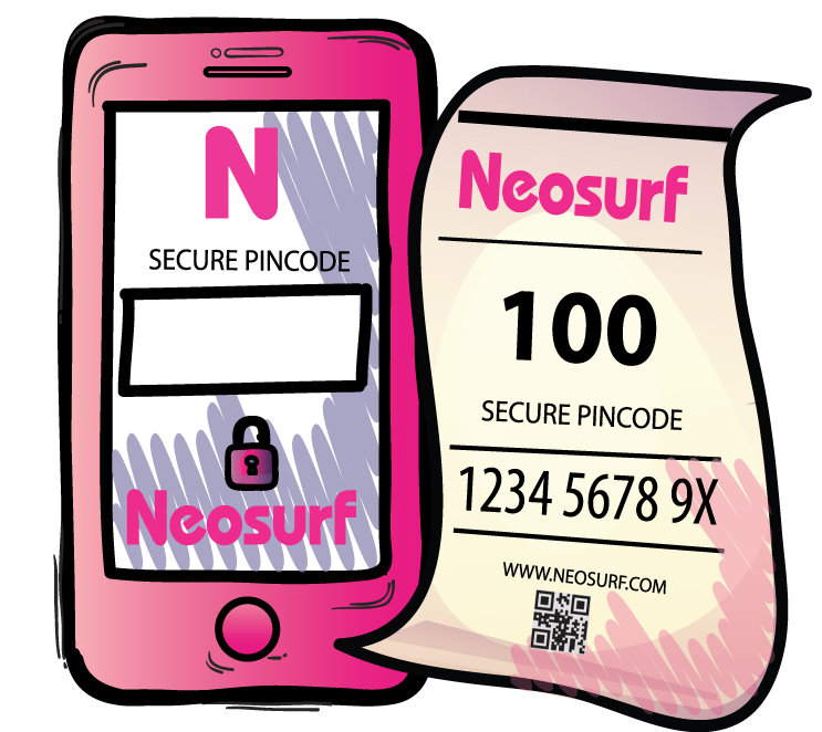 Paga IN CONTANTI o tramite DISPOSITIVO MOBILE con Neosurf